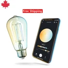 Tunable White Smart LED Bulb - Elegant Vintage Edison Design for Home Automation