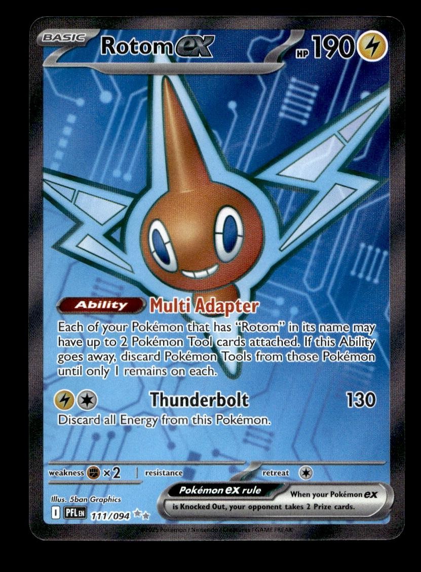 Rotom ex 111/094 Double Rare Phantasmal Flames Pokemon Holo Near Mint
