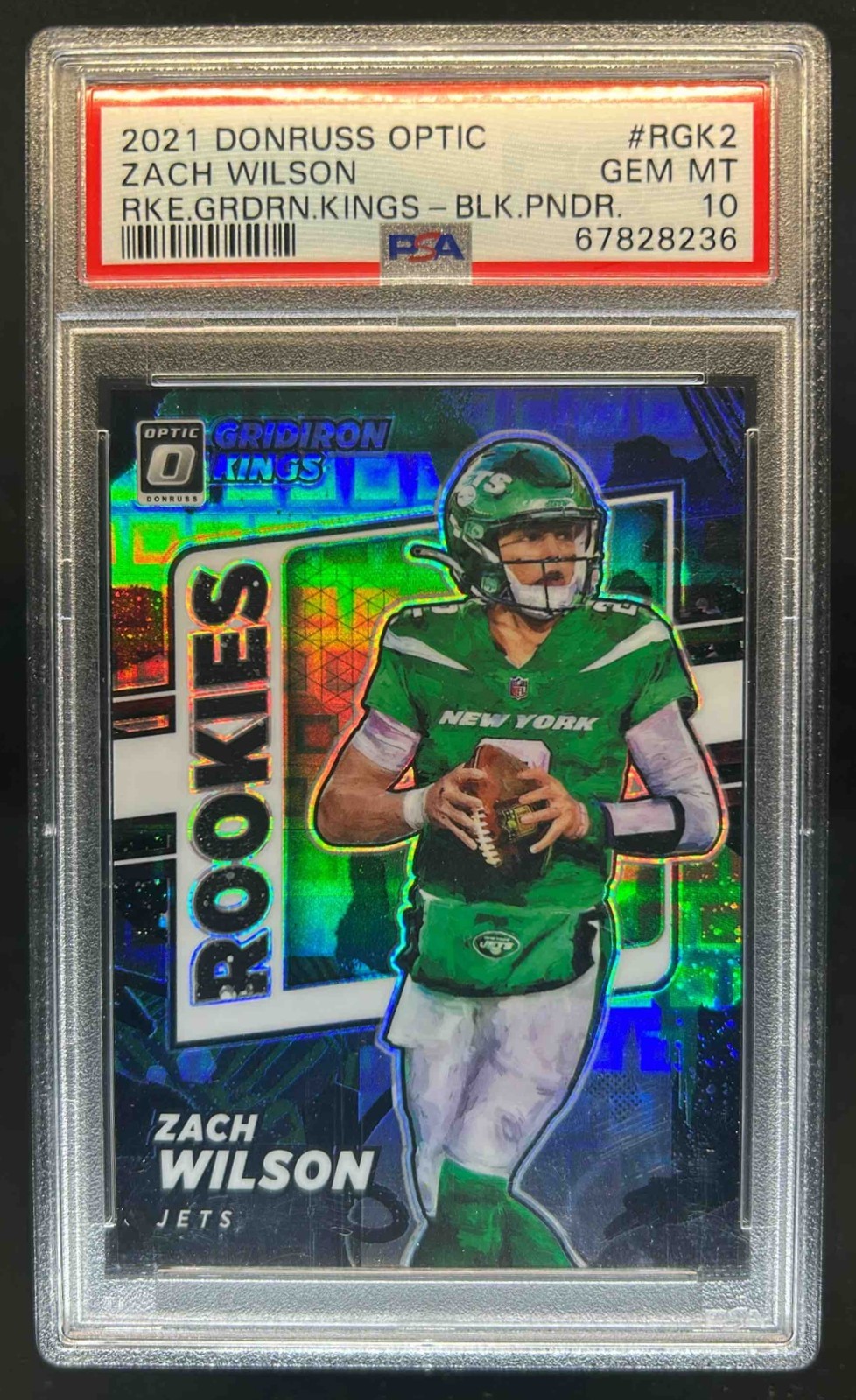 Zach Wilson Panini Donruss Optic Rookie Gridiron Kings #RGK2 Black Pandora
