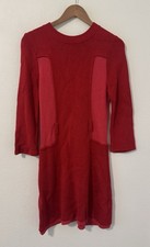 Alice + Olivia Knit Dress Red Pink Colorblock Mod **NO SIZE TAG NO BELT**