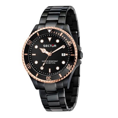 Orologio SECTOR uomo 230 datario acciaio brunito R3253161039