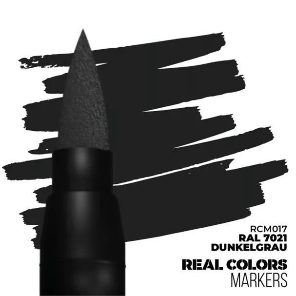 AK Interactive Real Colors Acrylic Fast Dry Markers RAL 7021 Dunkerlgrau RCM017 - Image 5