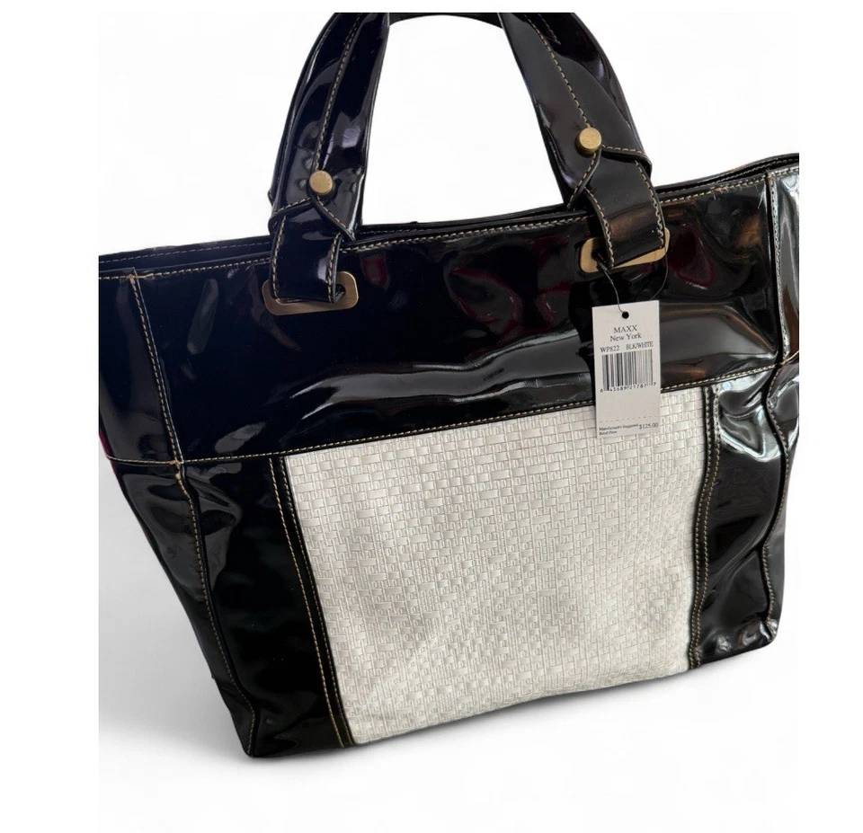 Maxx New York black and white tote bag Brand new with original duster! - Imagem 4 de 4