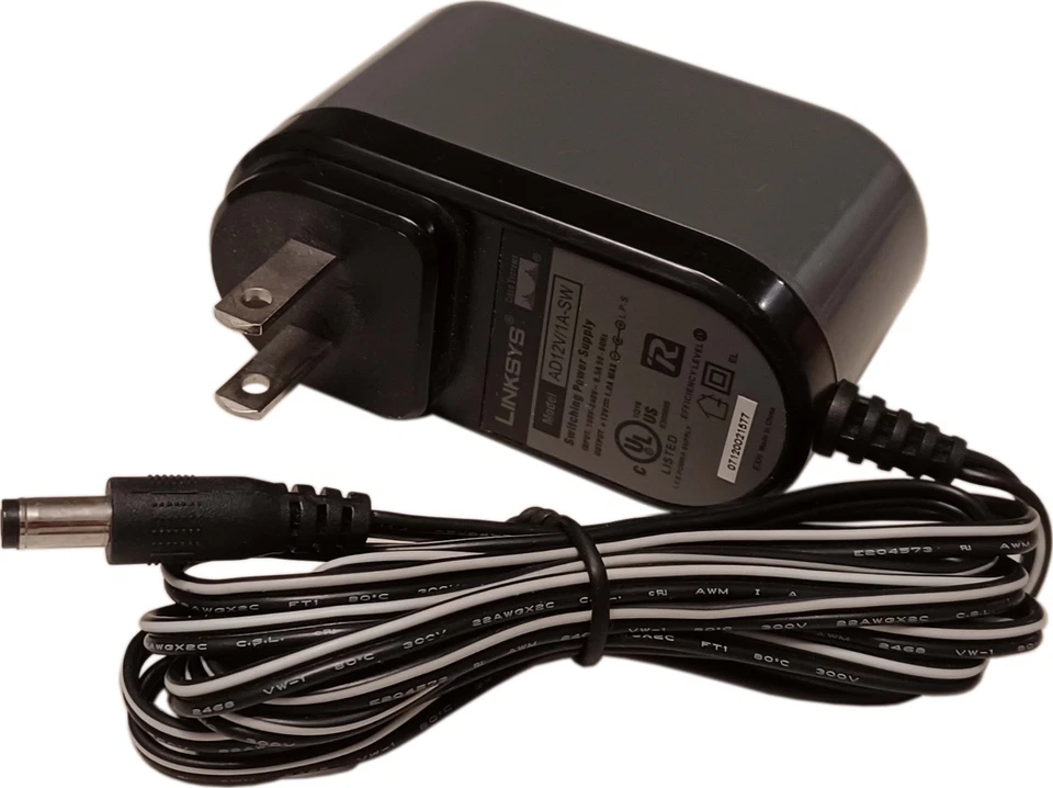 Power Adapter AC DC 5521 12Vdc DC12V 12V 1.0A 1A Linksys AD12V/1A-SW - Image 2 of 3