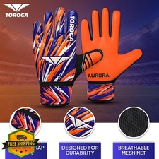 GRIPKNOX Kids Youth Adult Soccer Goalie Gloves, Double Waist, Latex Palm