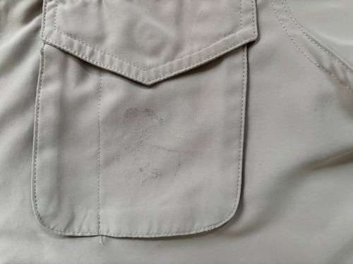 Boy Scout America BSA Uniform VENTED Tan Shirt Mens Size SMALL S 100% Polyester - Picture 5 of 6