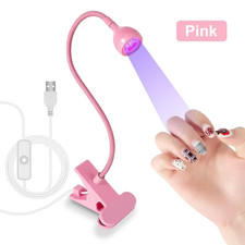 UV LED Nail Polish Drying Lamp with Flexible Desk Clip, Mini USB Portable Nail D