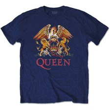 Image of Queen Kids T-Shirt Classic Crest Blue (3-4yrs)