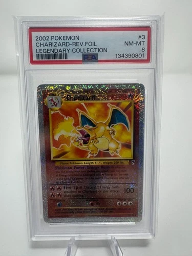 Pokemon Charizard 3/110 Legendary Collection Reverse Holo PSA 8 New Cert Clean