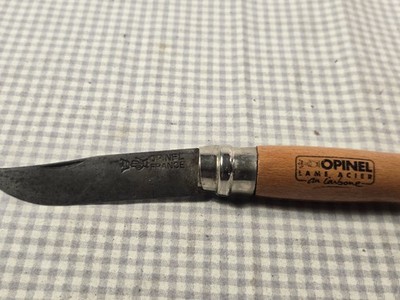 Vintage Opinel No. 9 Carbon Steel Folding Knife France Virobloc Brevete