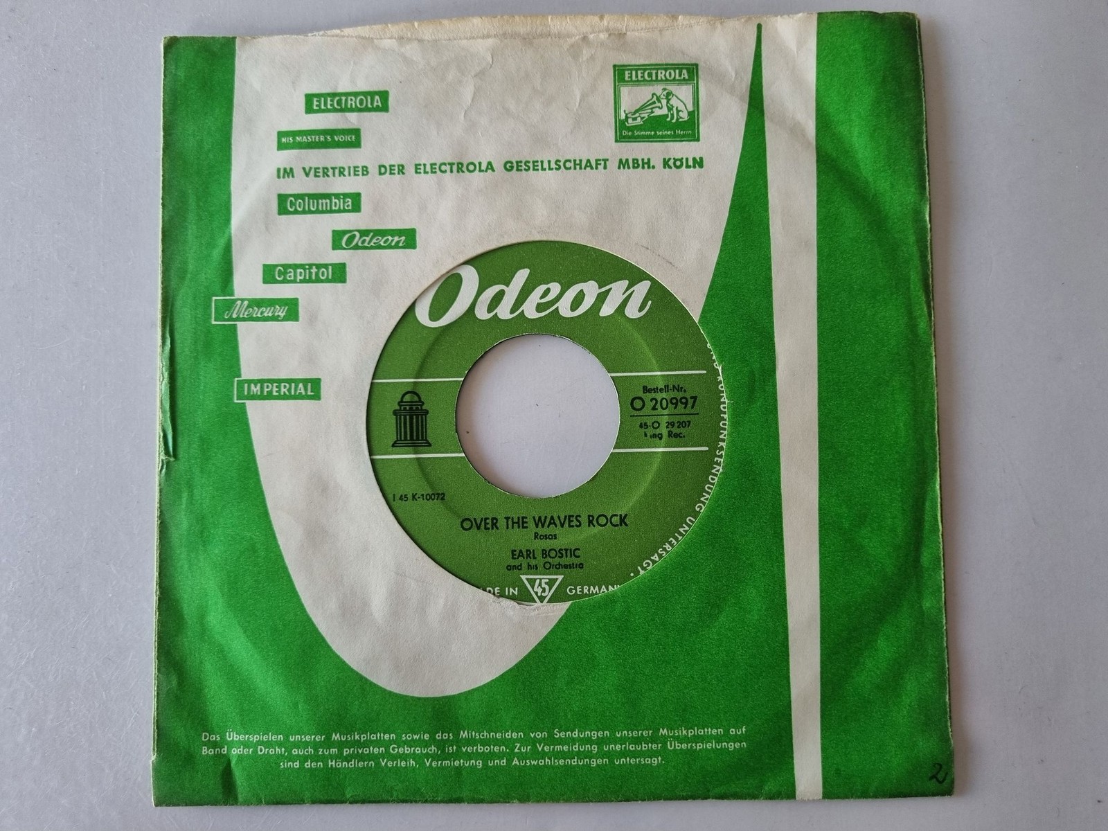 Earl Bostic - Twilight time/ Over the waves rock 7'' Vinyl Germany