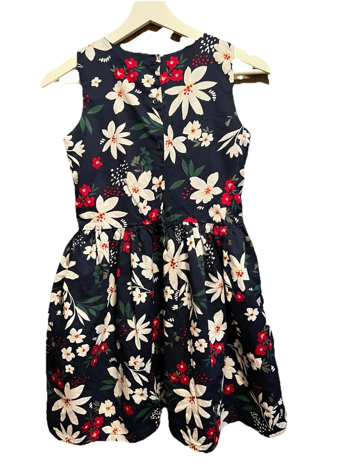 Carter's 12/12A цветочный сатин платье темно-синий цветочный - Изображение 2 из 4
