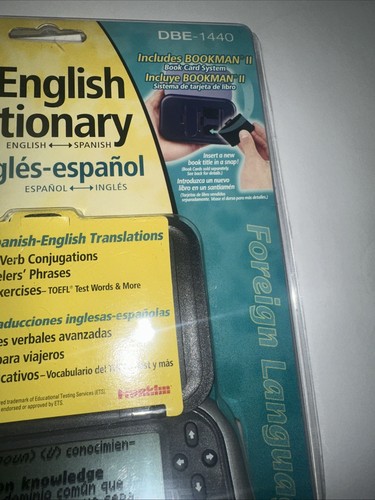 Franklin Spanish-English Dictionary DBE-1440 W/ Bookman II System, 2000 - Picture 4 of 6