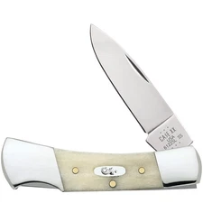 CASE XX KNIVES NATURAL BONE SMOOTH LOCKBACK W/SHIELD 61225L SS (26198) POCKET KN