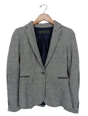 ZARA BASIC Blazer en tweed Dames Blazer T EU 34 gris clair style décontracté - Photo 1/4