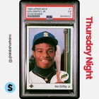 1989 UPPER DECK #1 KEN GRIFFEY JR. RC ROOKIE PSA 5