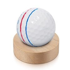 Thyle 1 Pcs Wooden Single Golf Ball Display Stand 2 Inches Wood Color
