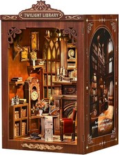 Book Nook Kit, DIY 3D Wooden Puzzles for Adults, Teens and Beginners, Miniature