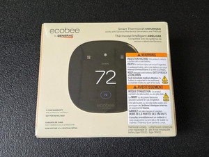 Ecobee by Generac Smart Thermostat Enhanced, EB-STATE6LGEM-01, Black, New,
