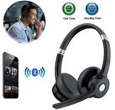 Bluetooth Wireless Noise Cancelling Headset Headphones For Truck Driver Phone