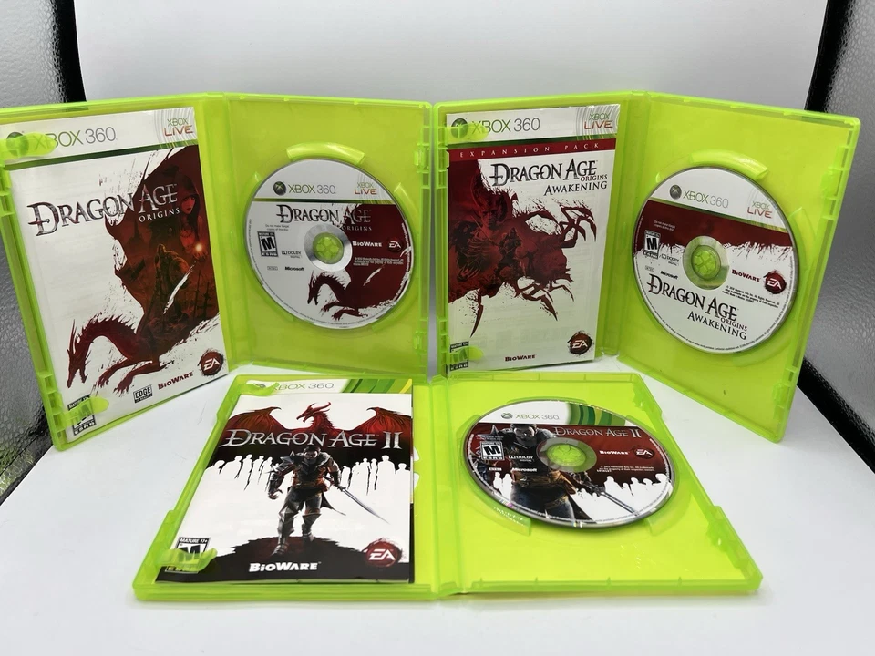 Dragon Age Bundle Origins Awakening y II Xbox 360 Todo Completo En Caja Original Foto 3 de 4