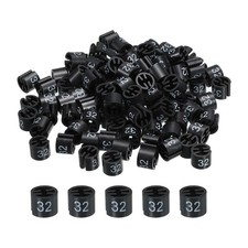 100 x Clothes Hanger Marker Colored Hanger Sizer Garment Tag Number 32 Black