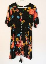 Unbranded Women's Black Floral Print Dress Size XL