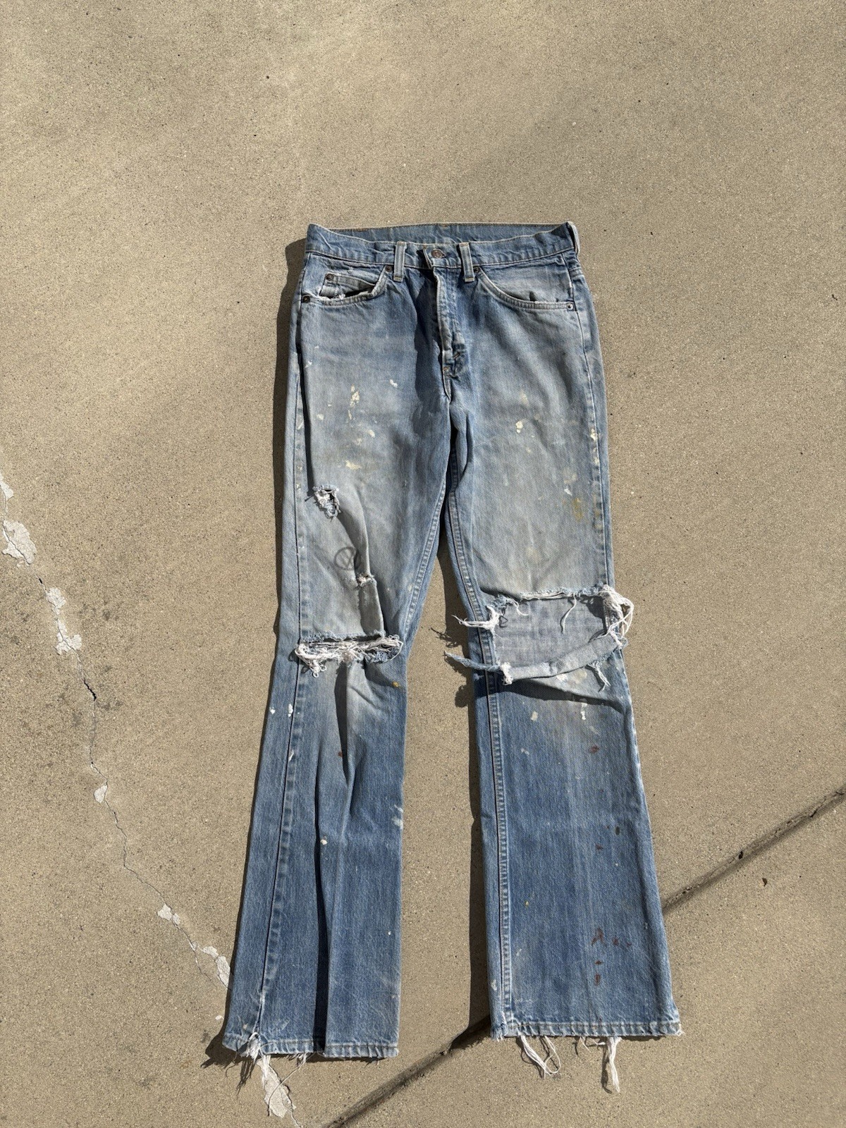 Vintage Levi's 517 Jeans Mens 29x32 Orange Tab Rare Flare MADE IN USA 70s Hippie