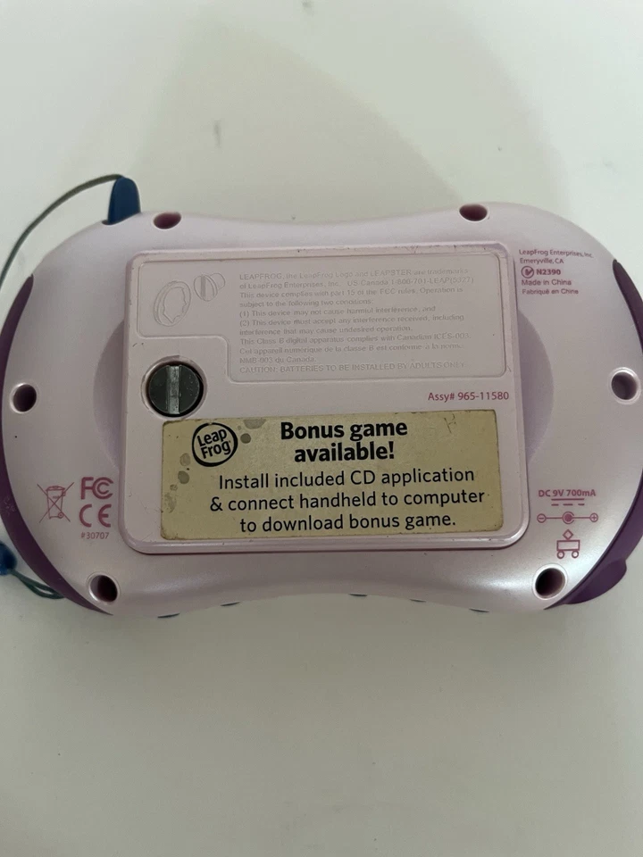 LeapFrog Leapster2 Pink Learning Game System Pink With Carrying Case Parts Only - Image 4 of 4