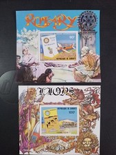Djibouti 90f 100f Rotary Lions Club MNH neuf Bloc Luxe yv 515 516 1979 IMPERF ND