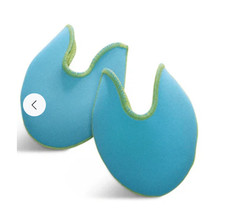 Ouch Pouch Jr.  Bunheads Reversible toe pads Size small Aqua/Lime NIB