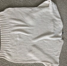 H&M Cream V-Neck Sweater with Chunky Knit