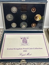 1983 The Royal Mint United Kingdom Proof Collection Deluxe 8-Coin Set In Case