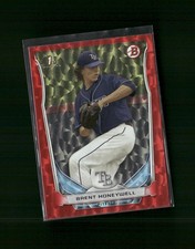 2014 Bowman Draft Red Ice #DP77 Brent Honeywell /150