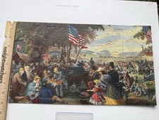 2 VTG RARE UNUSUAL JIGSAW PUZZLE ROTATO CHIPS THE DAY WE CELEBRATE AMERICAN FLAG