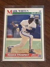 Mark Whiten Rookie #358 1991 Score Toronto Blue Jays Baseball Card MLB NM. rookie card picture