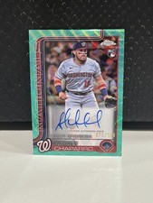 2025 Topps Chrome  Update Andres Chaparro RC Auto Aqua Wave Refractor /199   