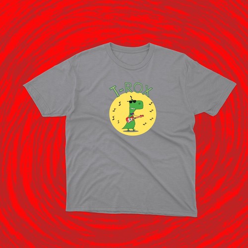 Cool Dinosaur Playing Rock on Guitar Cotton Shirt for pre-teen boys S-XL - Picture 26 of 42