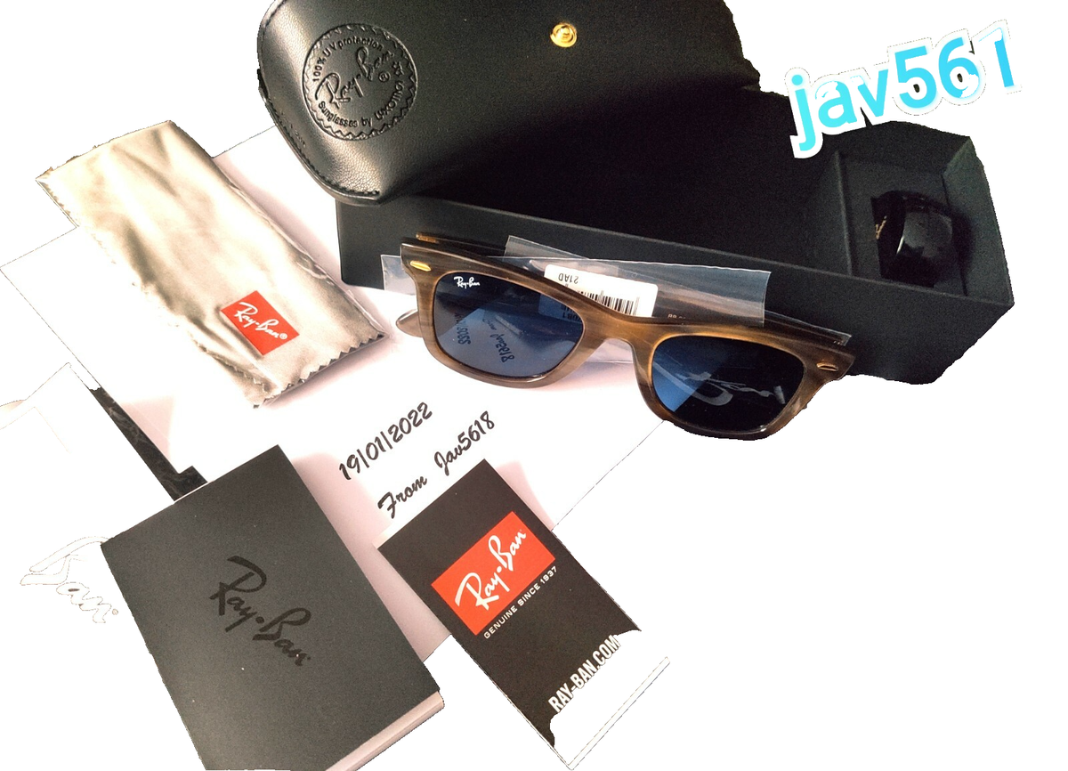 RAYBAN WAYFARER SUNGLASSES HORN BUFFALO 2140C0🕶ULTRA LIMITED