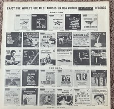 RCA Victor Records LP Inner Sleeve circa 1963 