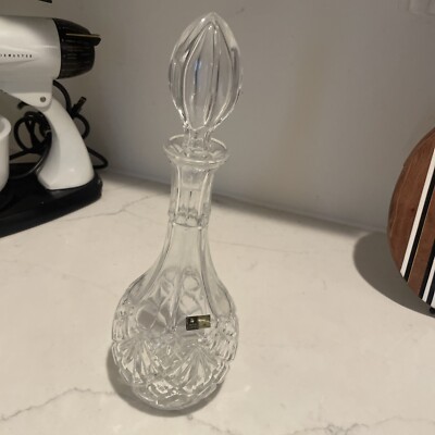 14'' German WMF BLEIKRISTALL 24% Lead Crystal Cut Clear Decanter & Stopper