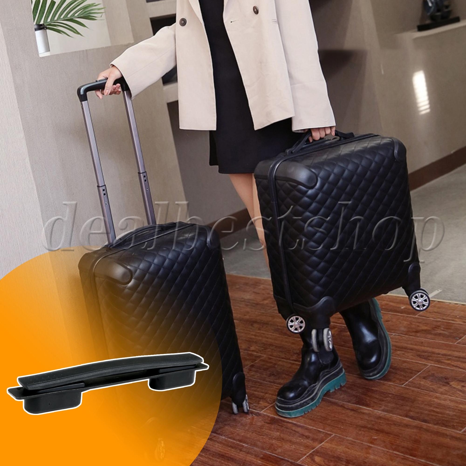 Suitcase Handle 9.25 Inch B114 w/ Rubber Bands & Oil Blotting Sheet Kit-image
