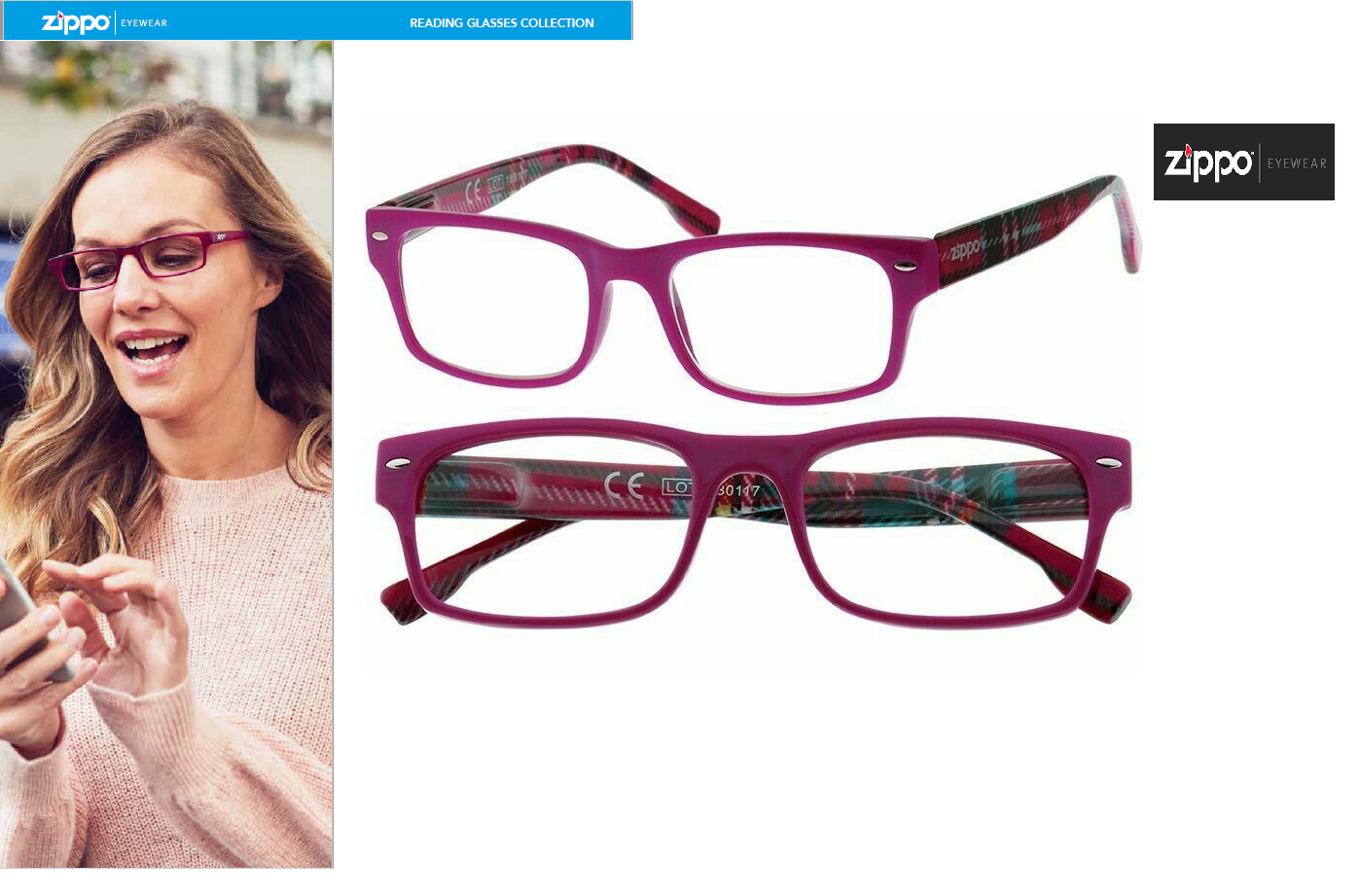 ZIPPO Reading Glasses ZIPPO BConcept 31Z all size available With