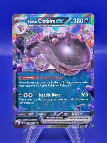 Paldean Clodsire EX 059/091 Full Art NM/M Paldean Fates Pokemon Card