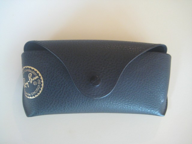 Ray-Ban Leather Case Black. New never used perfect condition. gold logo | eBay