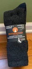 Weatherproof Men’s Outdoor Wool Blend Crew Socks - 5 Pair Size 8-12 Dk & Lt Gray