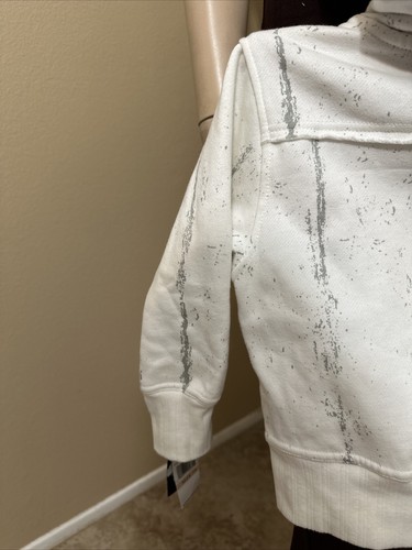 Boy’s White Cotton Casual Sport Stretch Hooded Faux Fur Mane Zip Size 2T Jacket - Picture 12 of 13