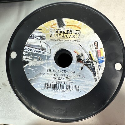 NEW Cobra Wire & Cable 18/2 Superflex Audio Wire 250' #B9182T-CS-250