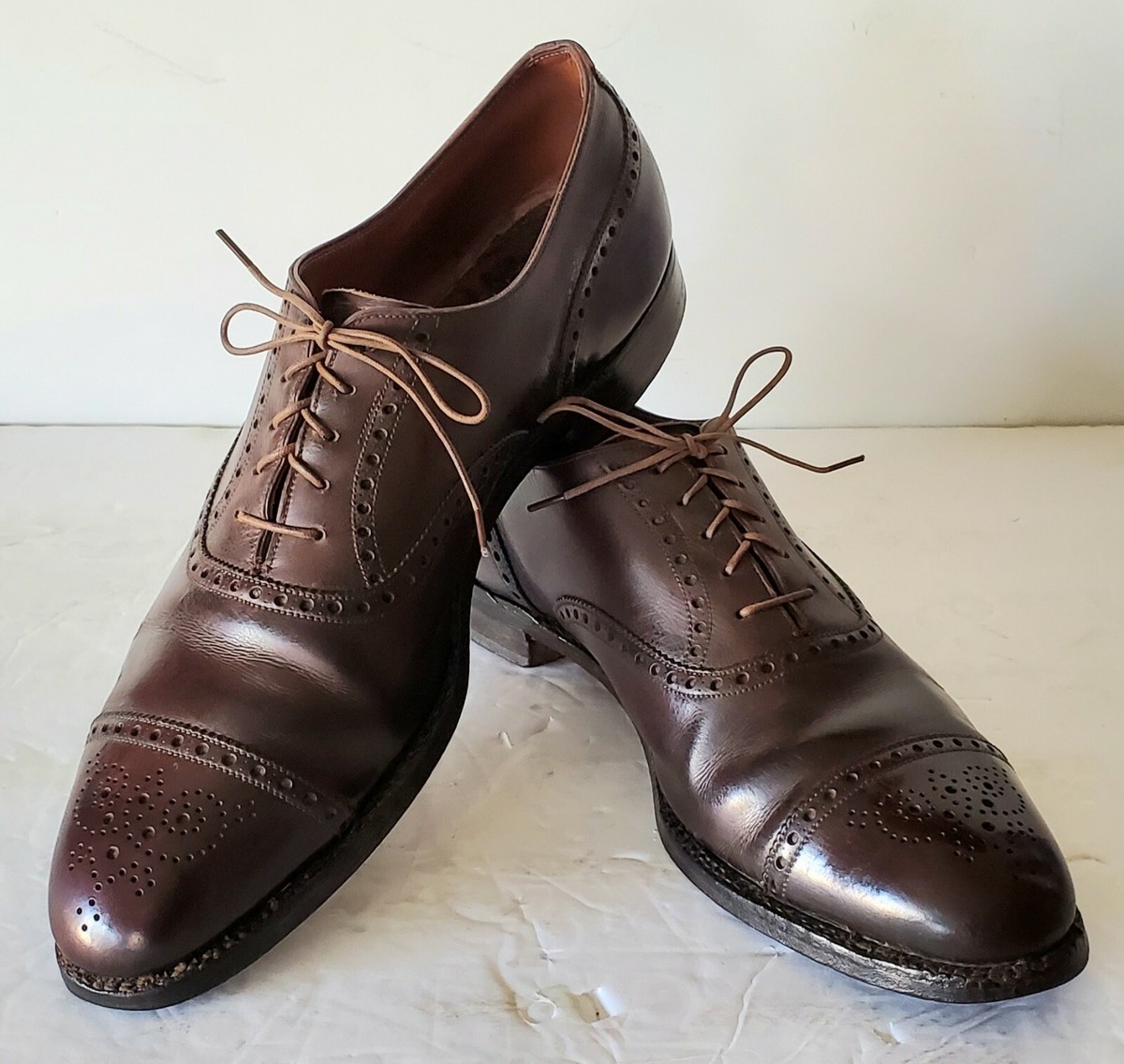 Vintage Brooks Brothers English Brown Cap Toe Dress Shoes  display picture 1