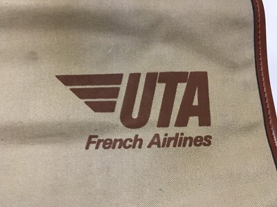 UTA French Airlines Small Carry On Bag with Handle Vtg | eBay
